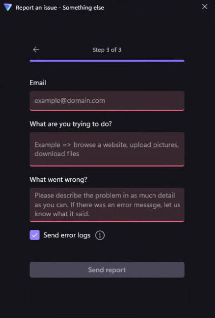 How to report an issue on Windows 4